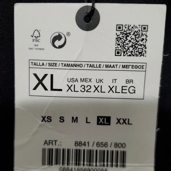 Zara NWT black stretch pants for women size XL minor flaws easy fix trending - Picture 5 of 10